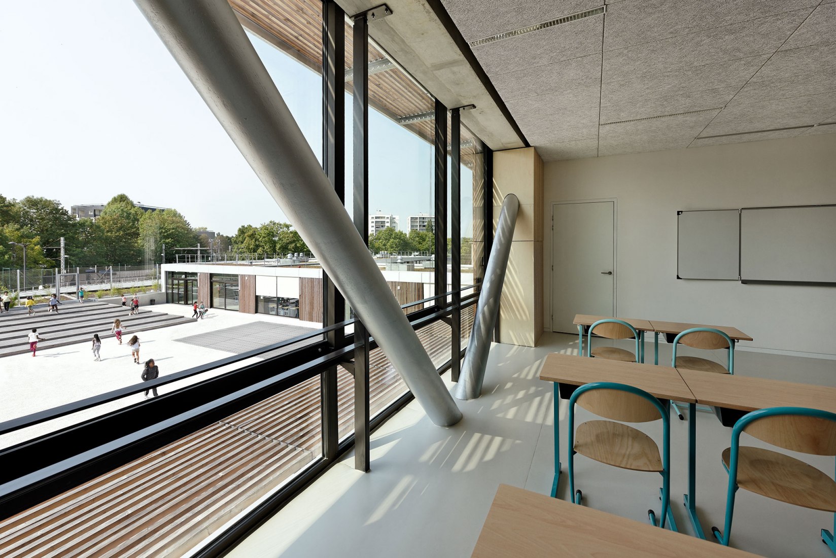 Centro Escolar y de Actividades en Antony por Dietmar Feichtinger Architectes. Fotografía por David Boureau