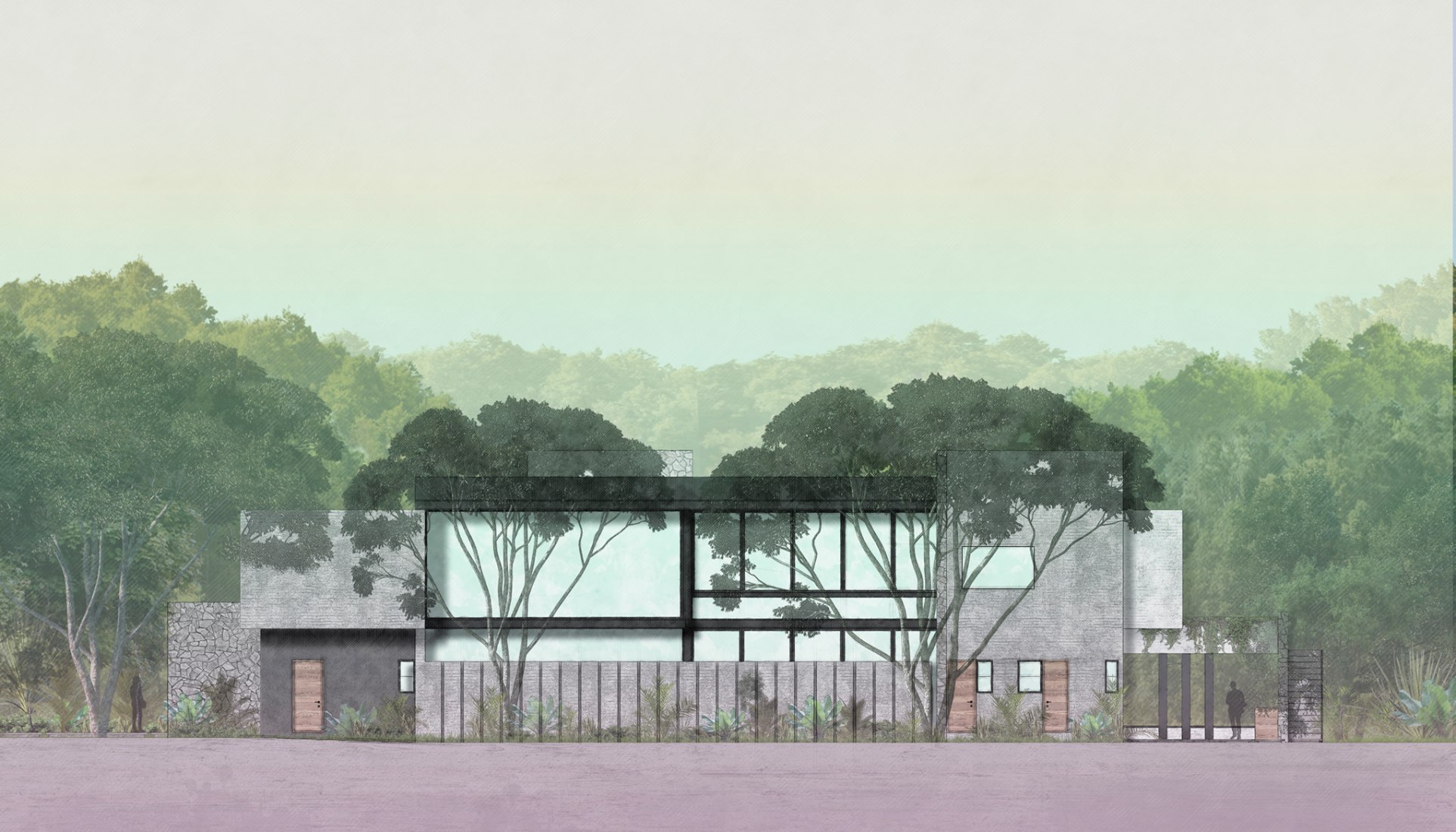East Elevation. Casa Entreparotas by Di Frenna Arquitectos.