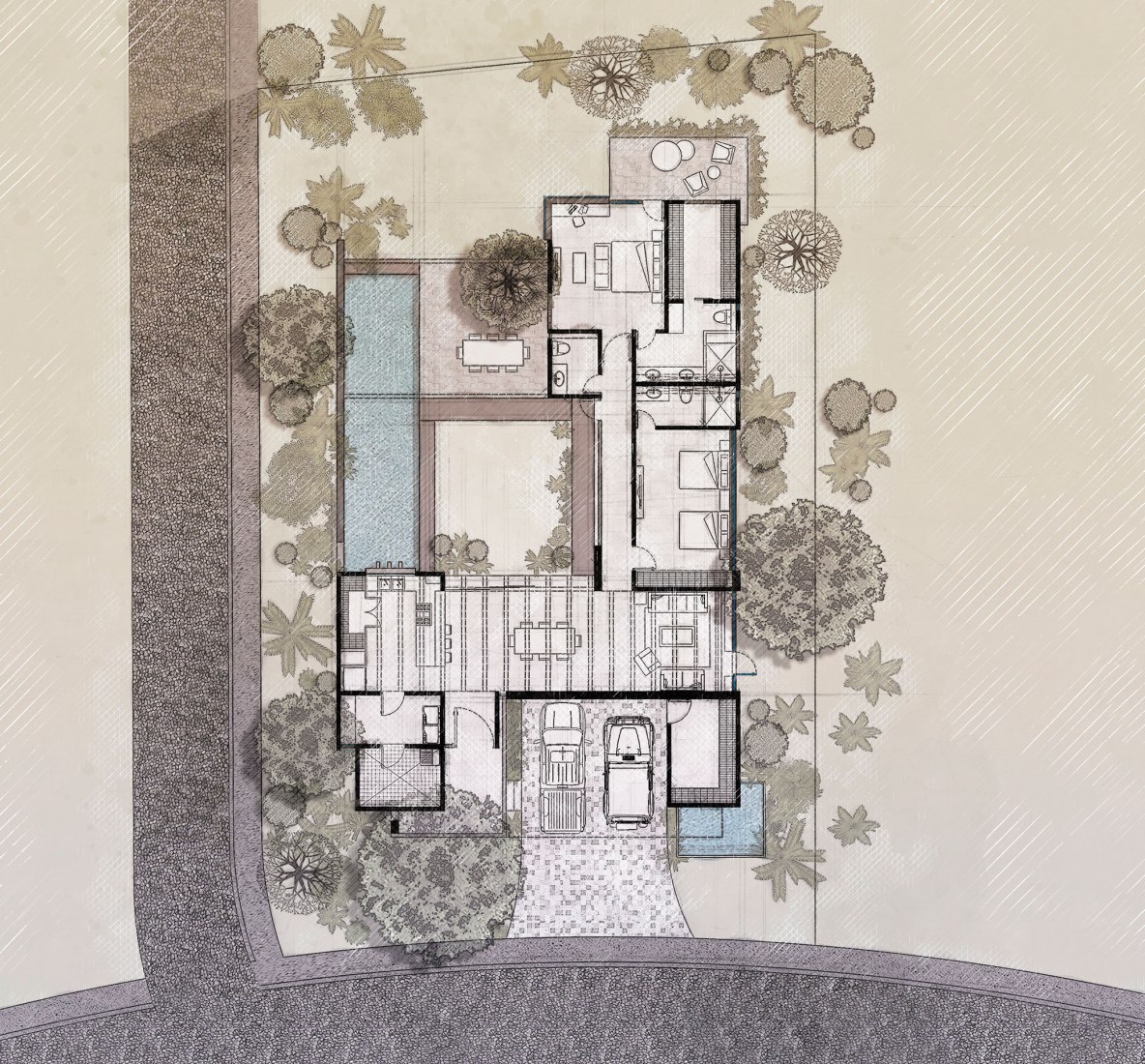Plan. Keita house by Di Frenna Arquitectos.