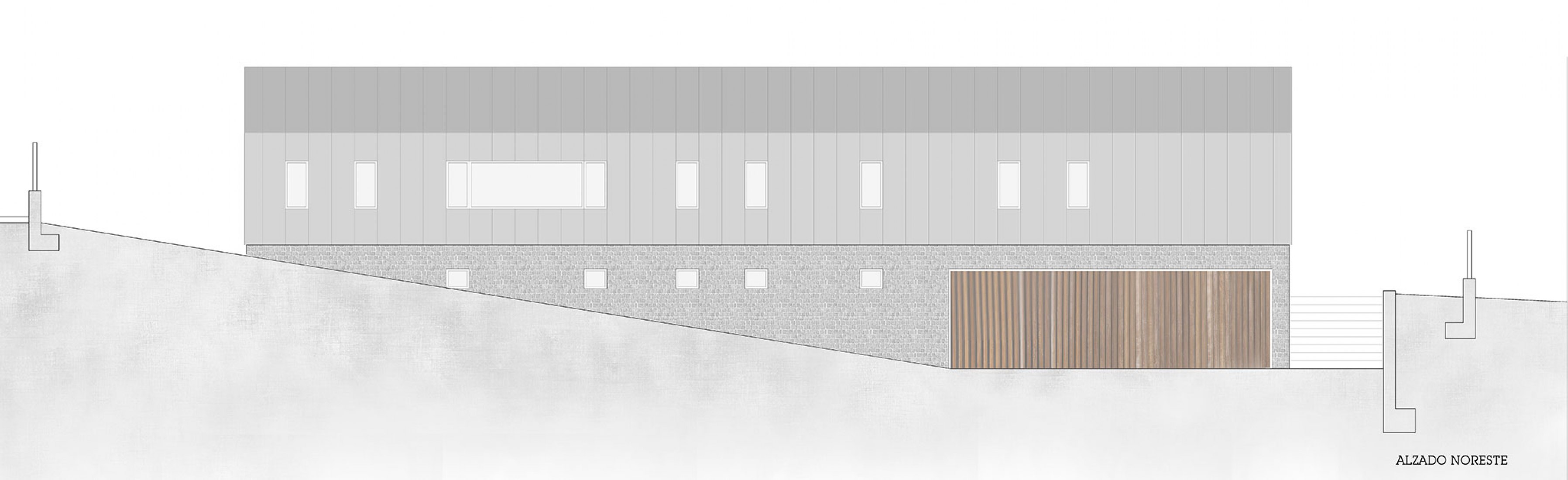 Norht east elevation. Family house AG by Díaz y Díaz Arquitectos. 