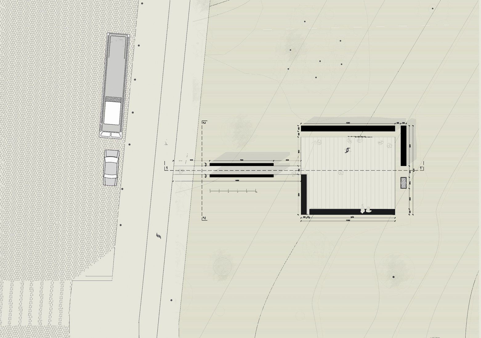 Ground floor plan. Memorial to the victims of the Yak-42 by Diego Manuel Novo Menéndez.