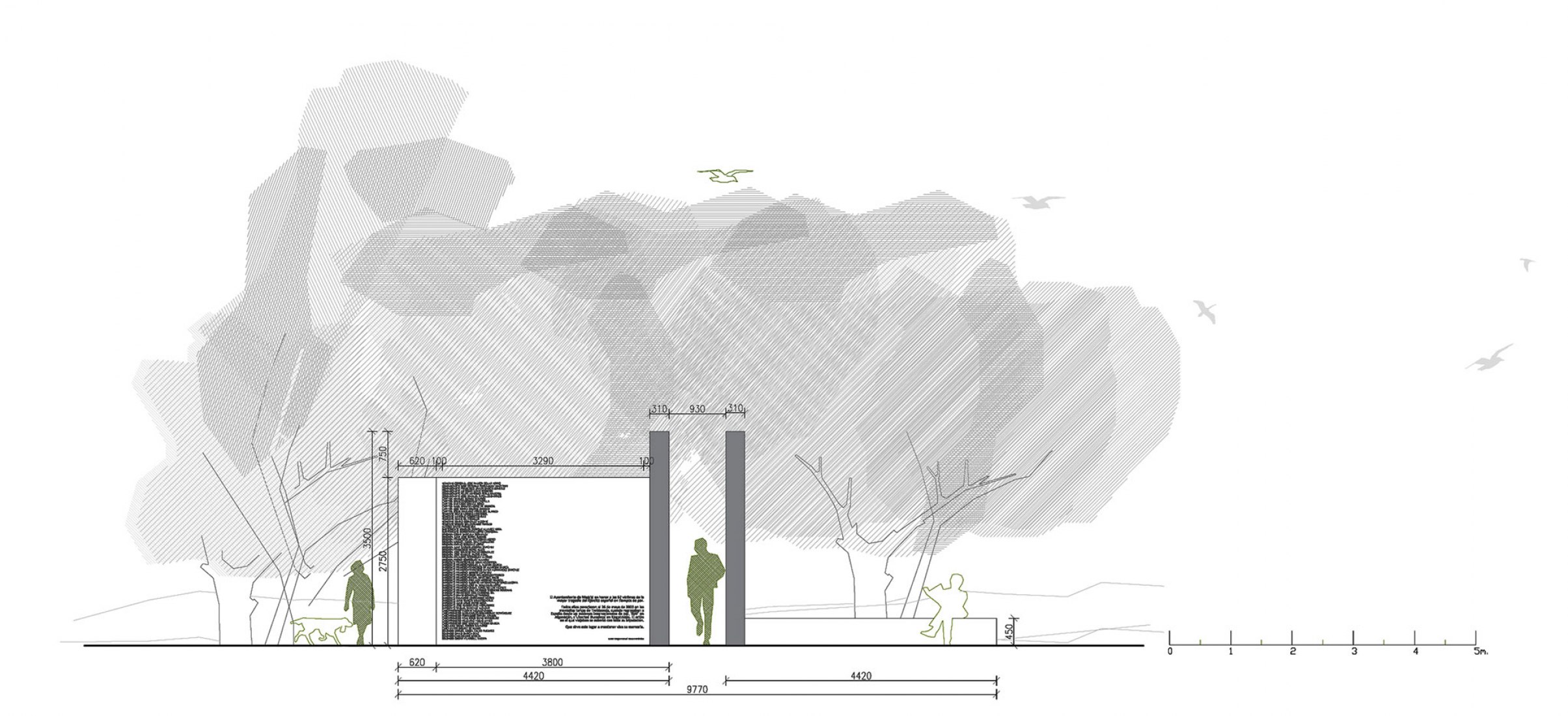 Section. Memorial to the victims of the Yak-42 by Diego Manuel Novo Menéndez.