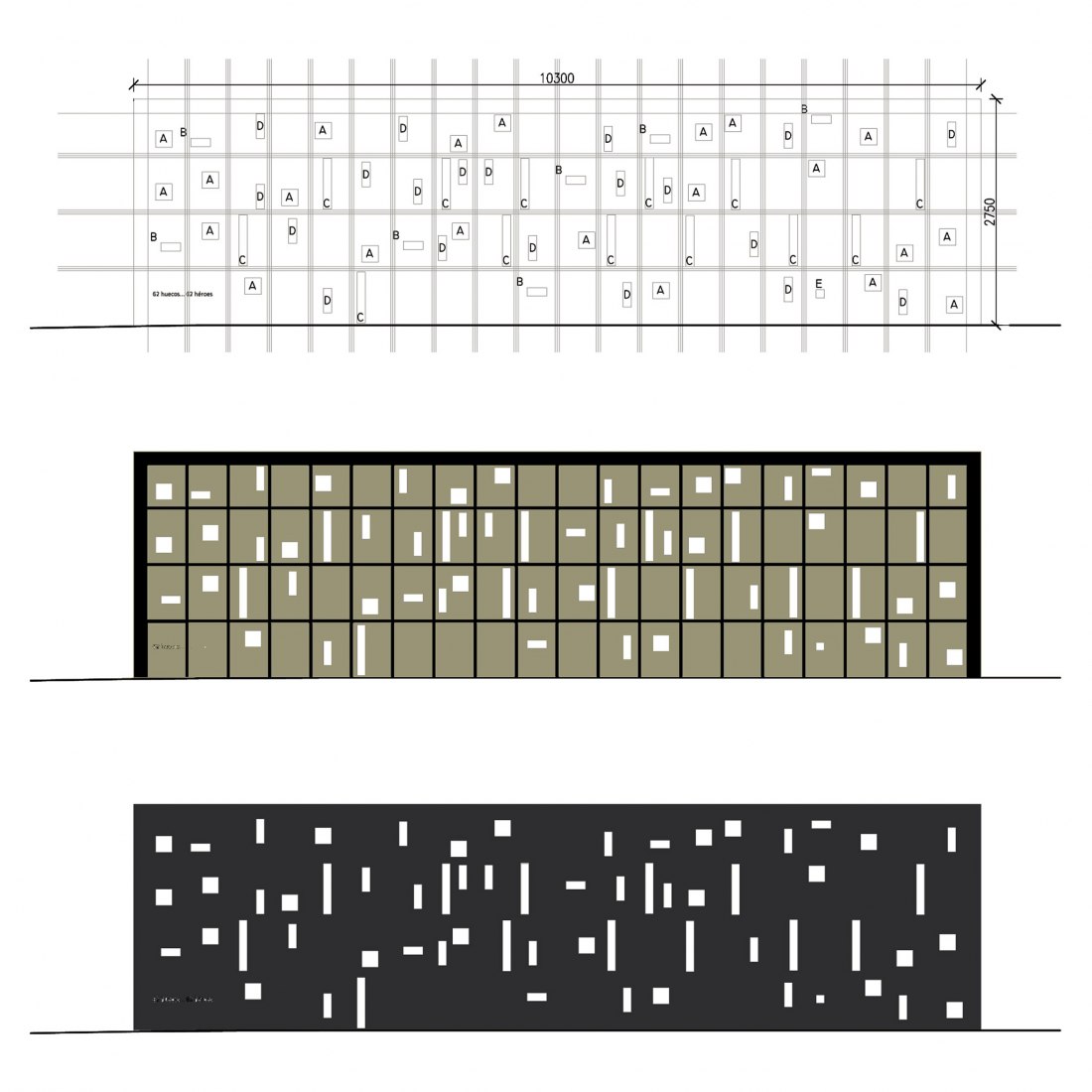 Composition diagram of elevation. Memorial to the victims of the Yak-42 by Diego Manuel Novo Menéndez.