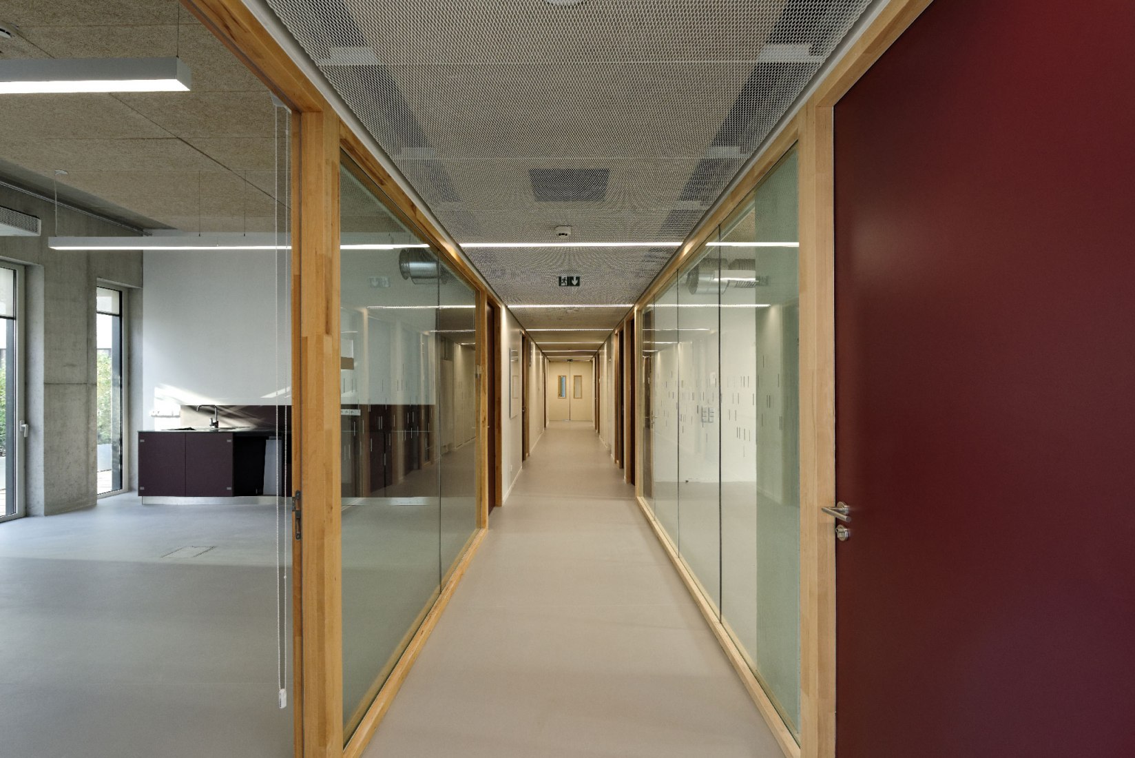 Corredor. Instituto de Neurociencia por Dietmar Feichtinger Architectes