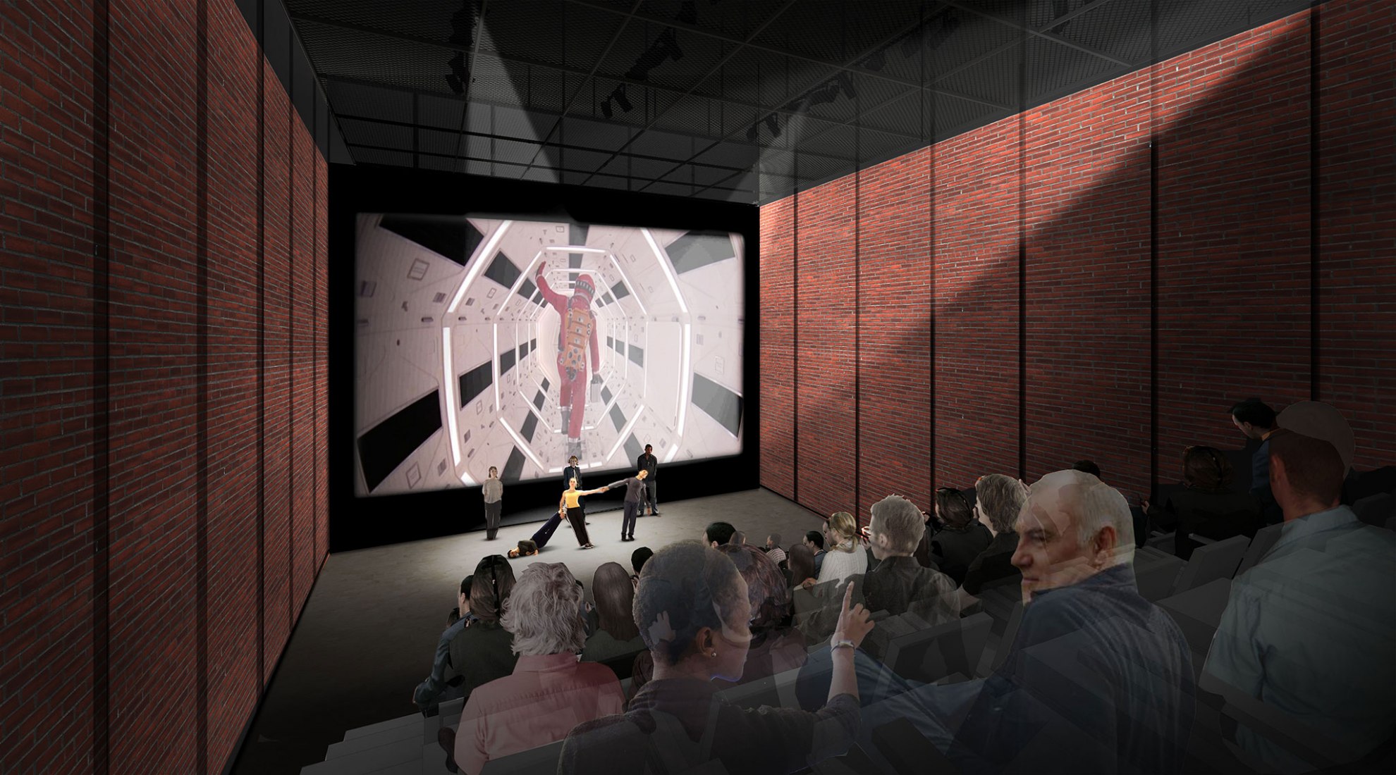Renderizado del Cine. Sarofim Hall por Diller Scofidio + Renfro.