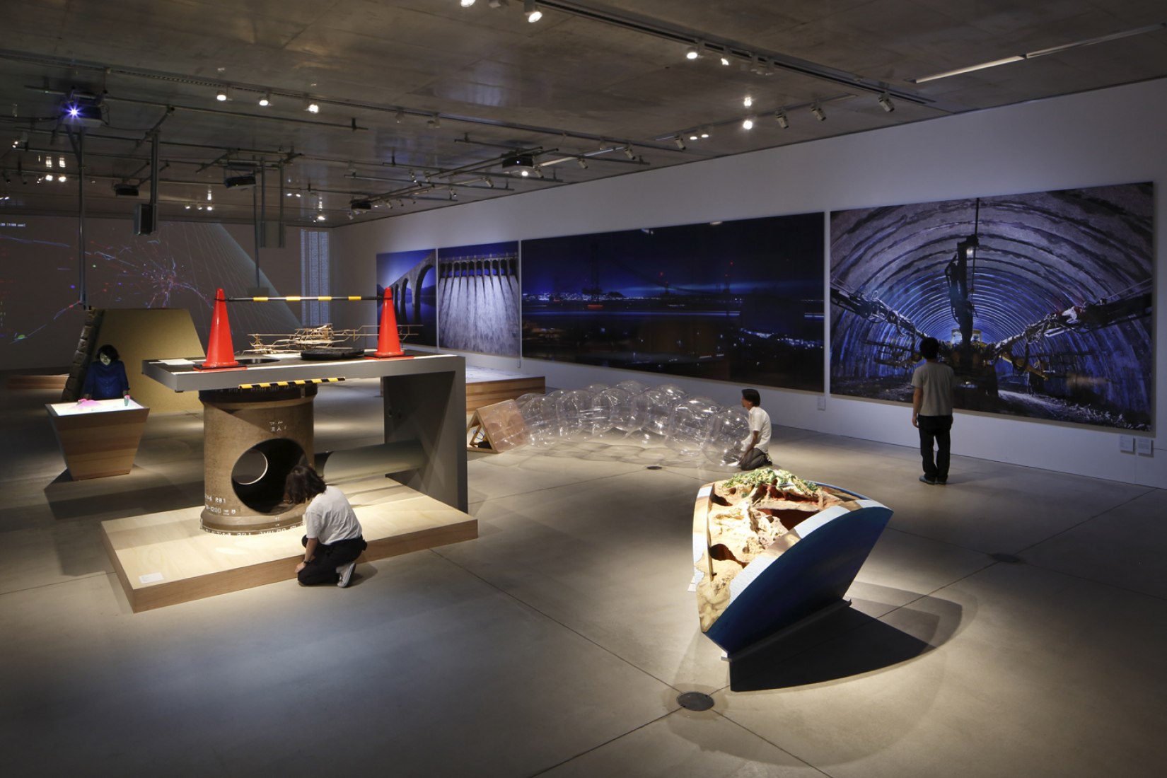 Doboku, Civil Engineering: Exhibition view. Photograph © Keizo Kioku. Image courtesy of 21_21 Design Sight.