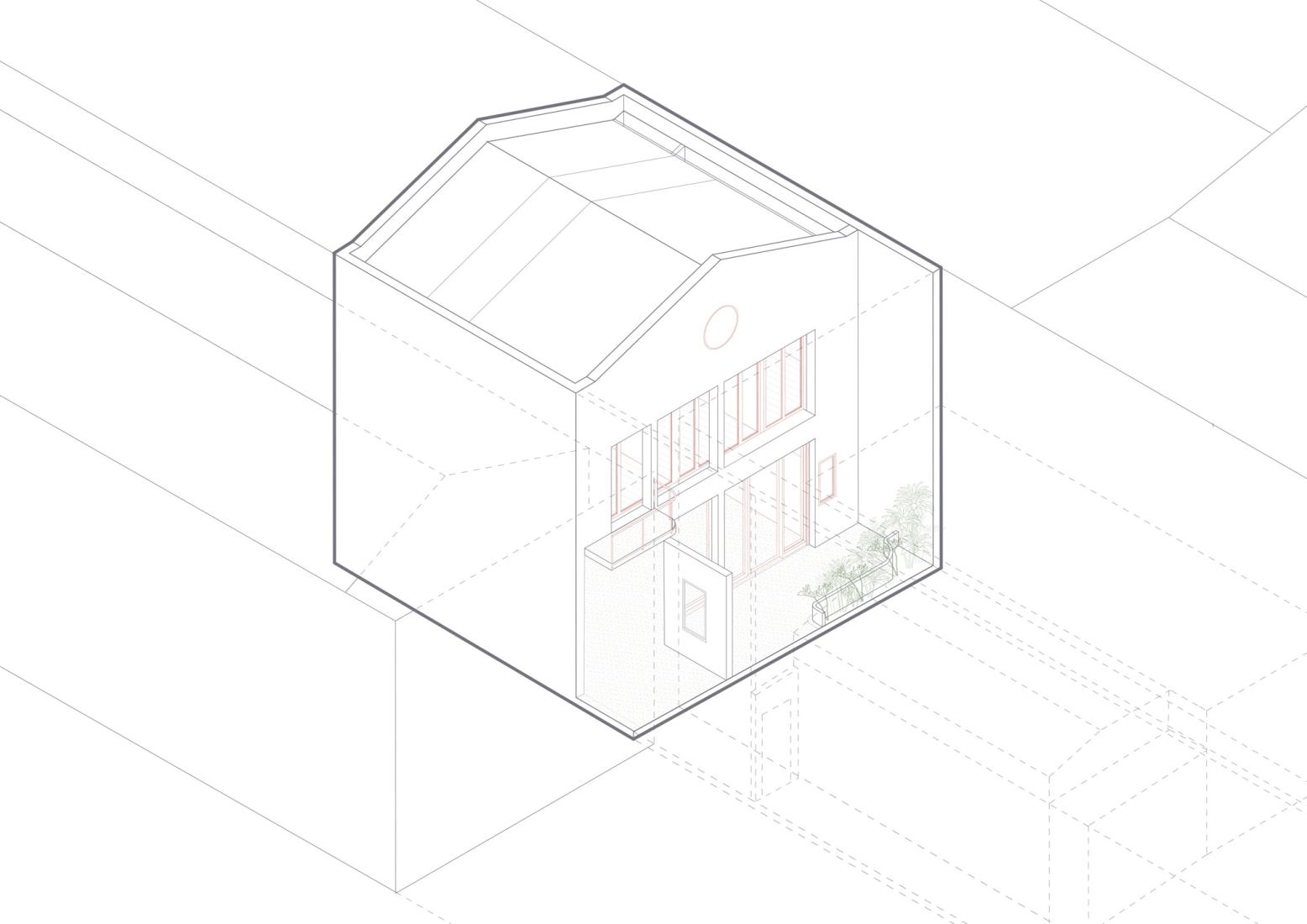 Axonometry. Espacio B by Dodds Estudio. 