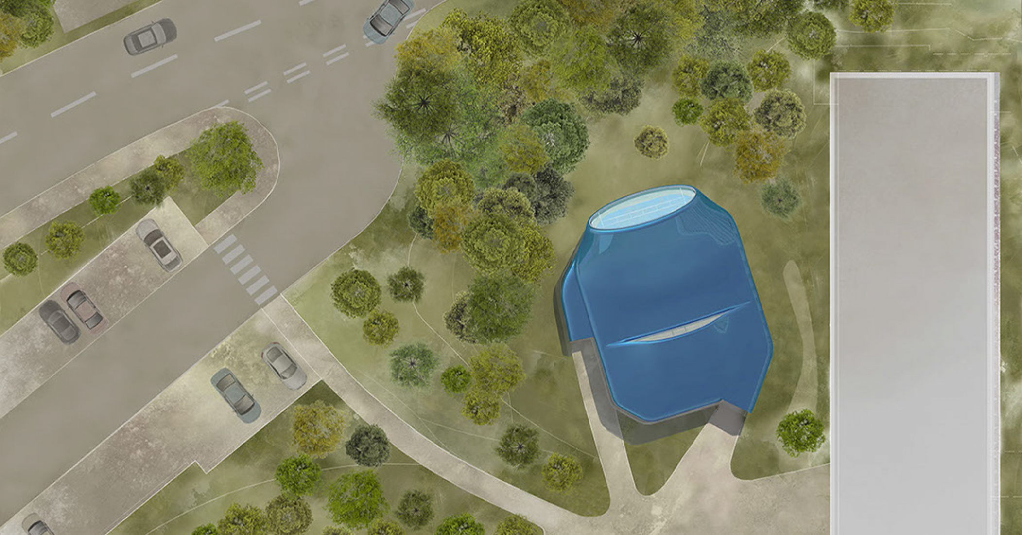 Plano de situación. Drawing Studio en UAB por CRAB Studio.