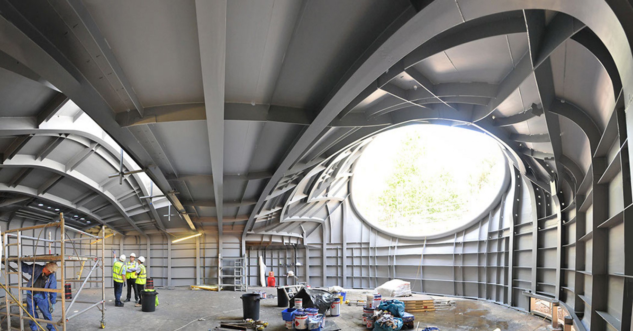 Proceso de construcción. Drawing Studio en UAB por CRAB Studio.