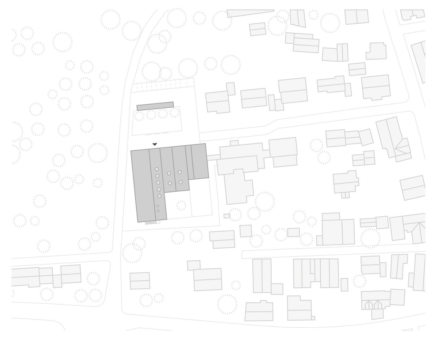 Plano de situación. Escuela de primaria y jardín de infancia por DREI ARCHITEKTEN.
