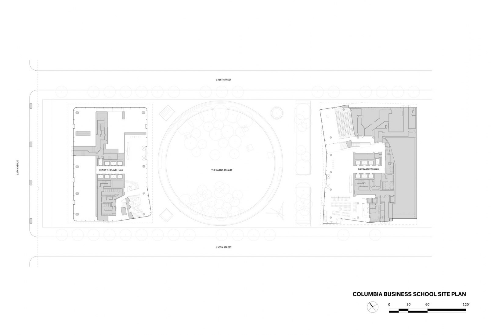Plano de situación. Escuela de Negocios de la Universidad de Columbia por DS+R.
