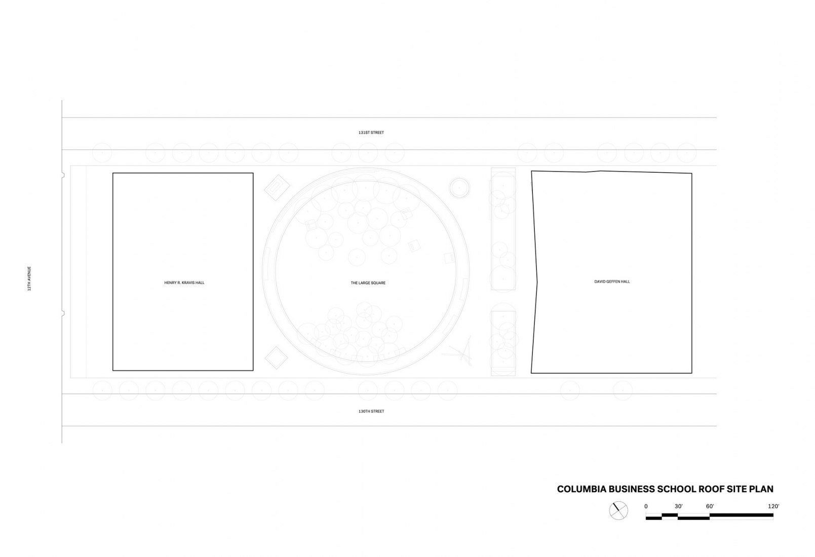 Plano de cubiertas. Escuela de Negocios de la Universidad de Columbia por DS+R.