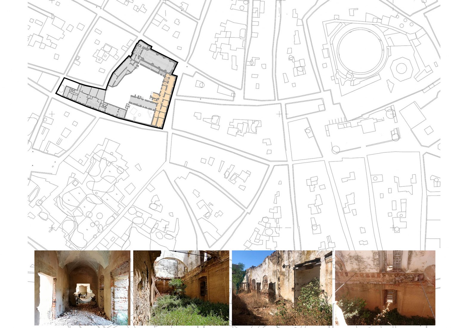 Situation floor plan. Rehabilitation and conditioning of the Jesuit College by DUNAR arquitectos + TRAX.