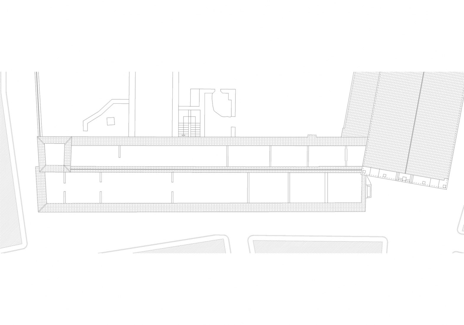 Previous deck floor plan. Rehabilitation and conditioning of the Jesuit College by DUNAR arquitectos + TRAX.