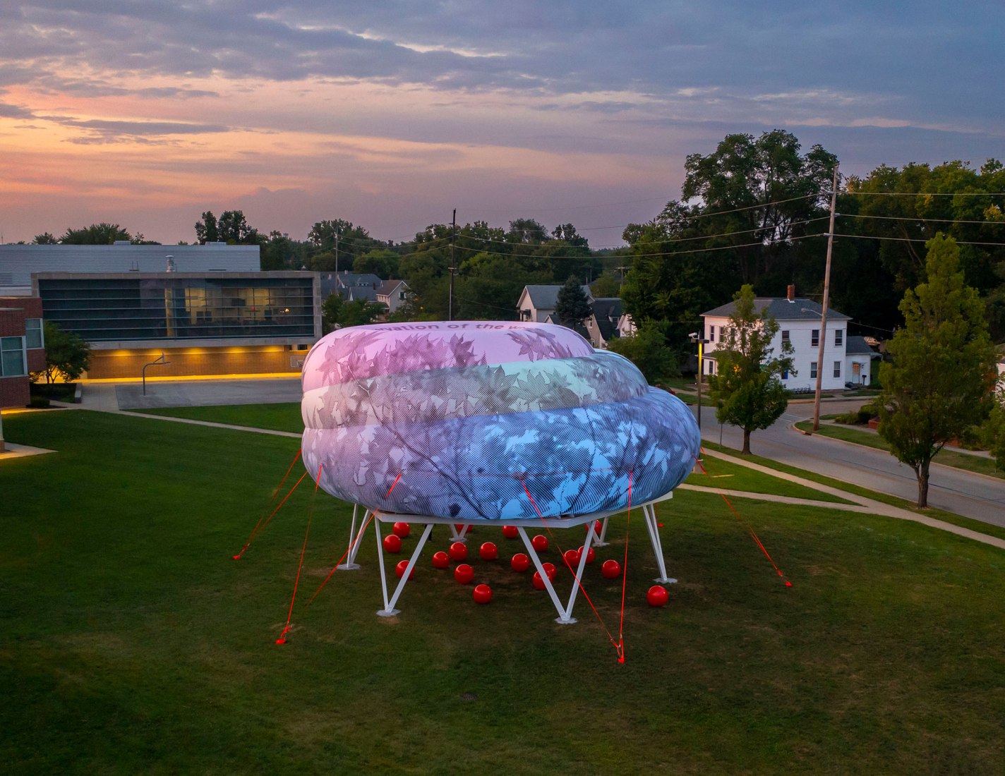 CLOUDROOM. Bioclimatic Outdoor Classroom by Ecosistema Urbano. Photograph by Hadley Fruits