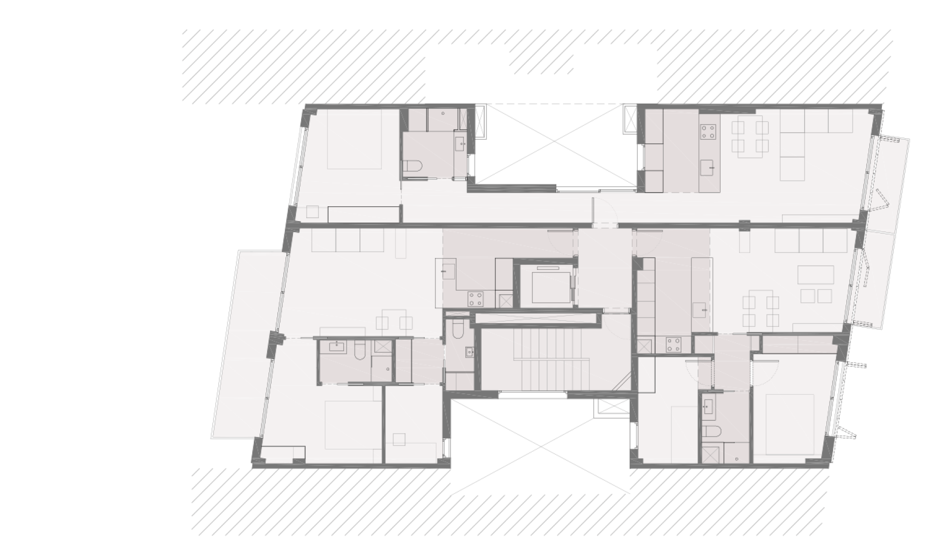 Fifth floor plan. Arizala's building by AVA Studio scp. Image © Courtesy of AVA Studio scp.