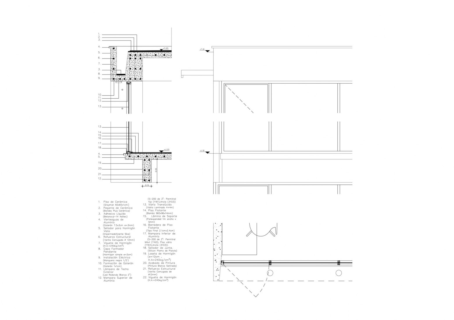 Detalle constructivo. Casa D4 por Edwin Hurtado + Holger Cuadrado.