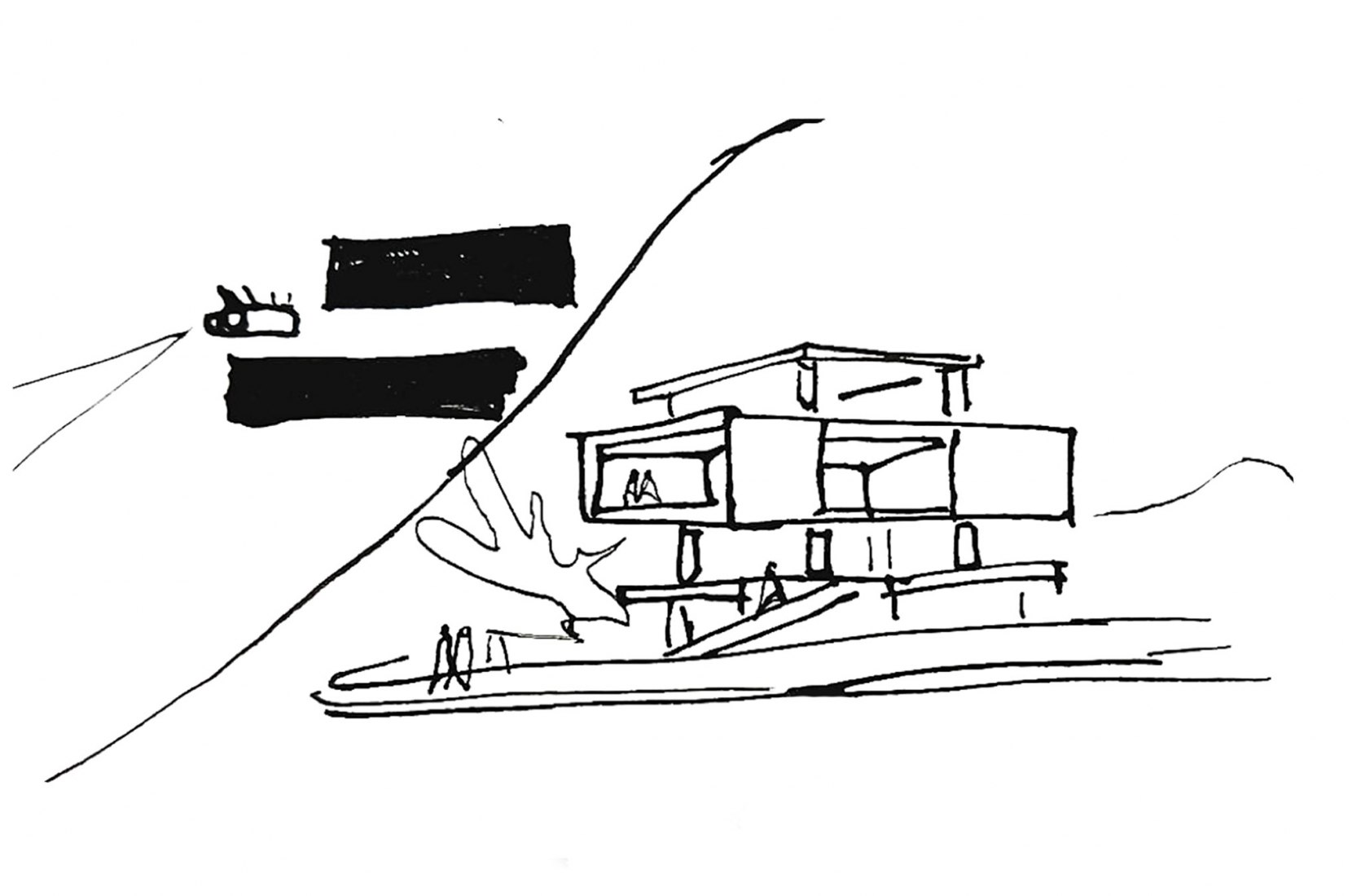 Boceto. Casa D4 por Edwin Hurtado + Holger Cuadrado.