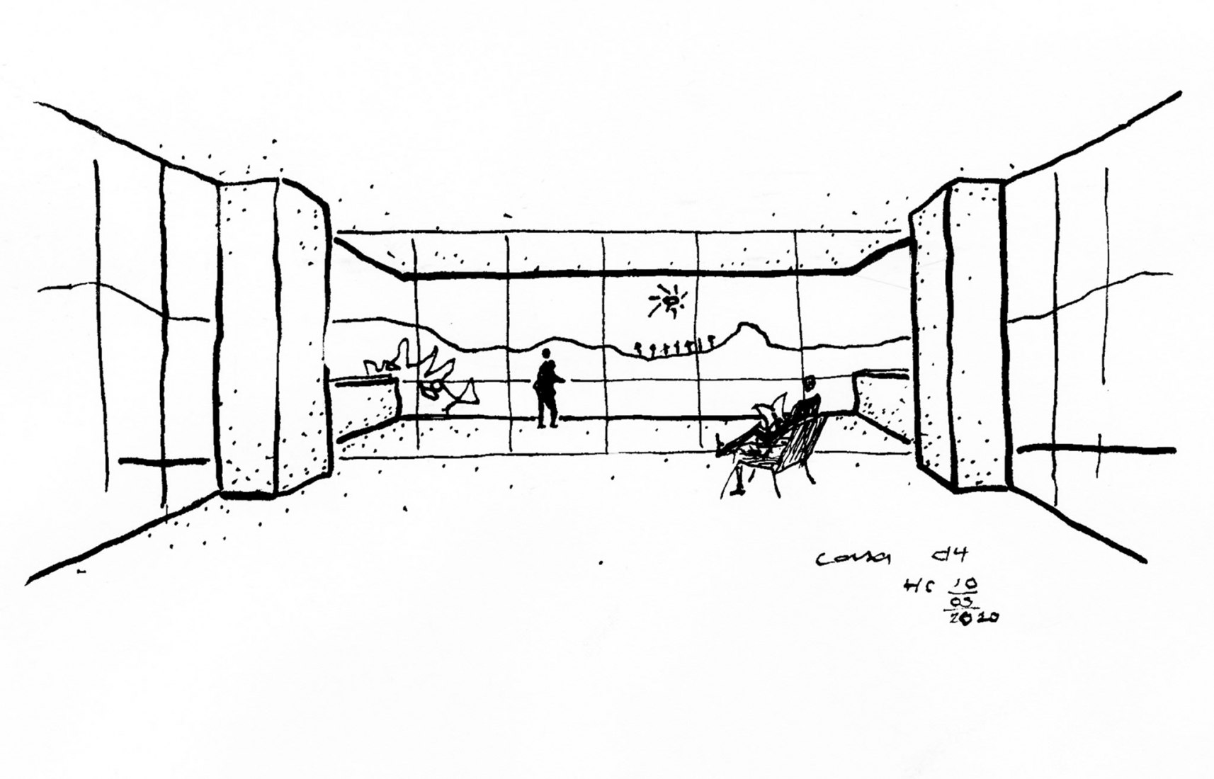 Boceto. Casa D4 por Edwin Hurtado + Holger Cuadrado.