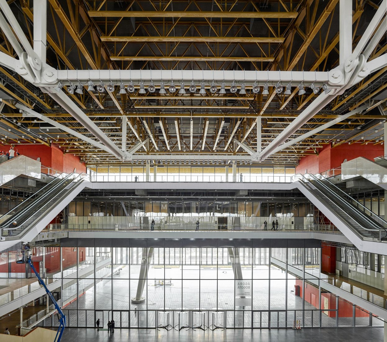 Completed the Ágora-Bogotá events center by Estudio Herreros and Bemúdez Arquitectos. Photograph © Javier Callejas