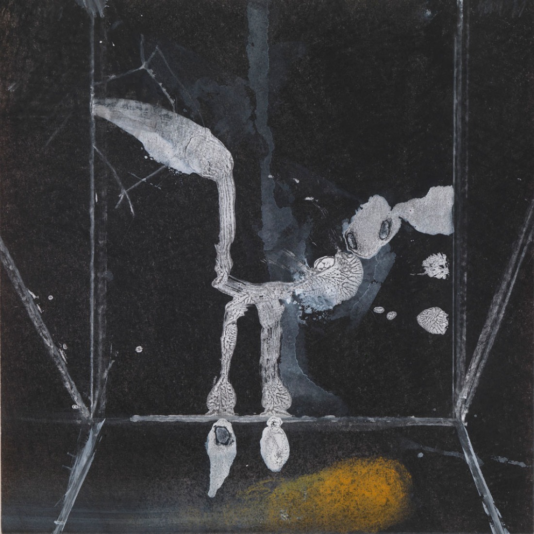 Cage, c.1940. Gouache en papel. Exposición Eileen Gray: la pintora privada. Imagen cortesía de la Osborne Samuel Gallery. 