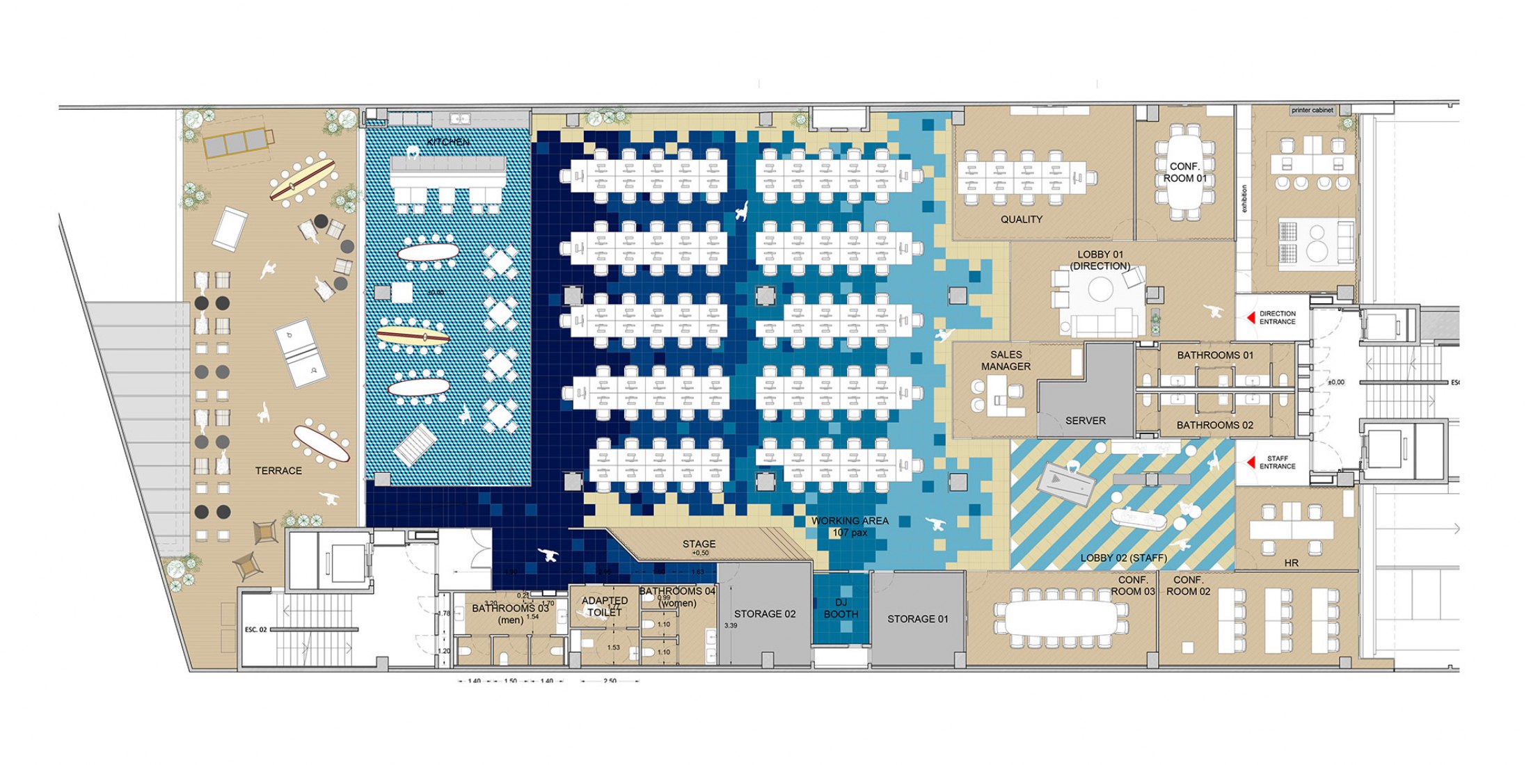 Project floor plan. Effective Communication Offices by El Equipo Creativo