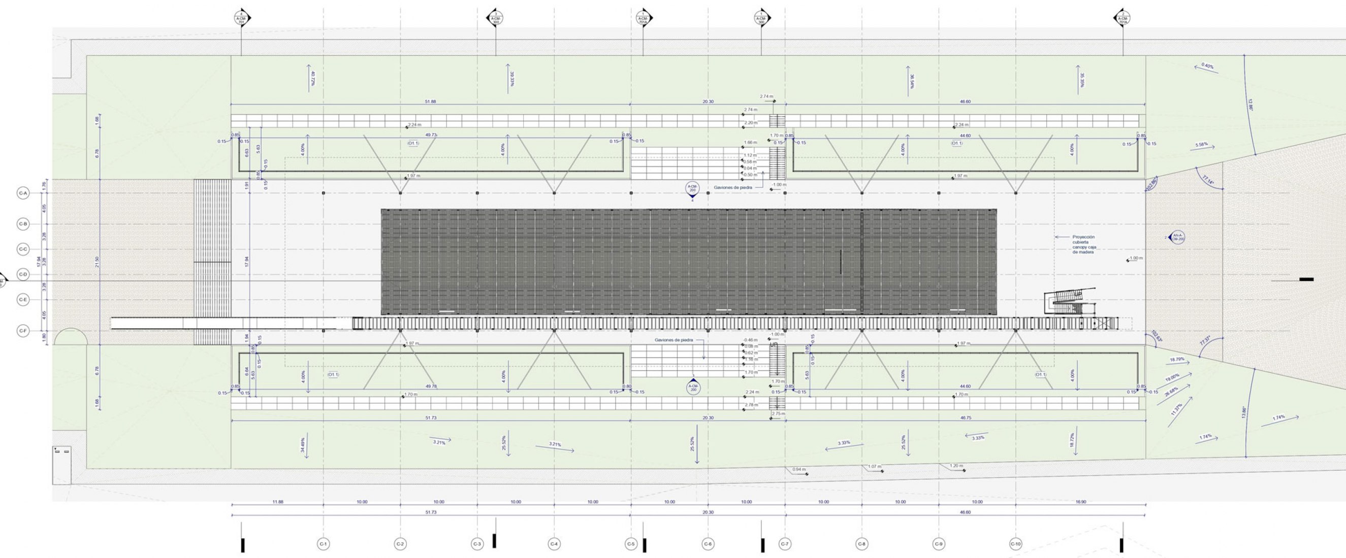 Roof floor. Control and operations center by El Equipo Mazzanti.