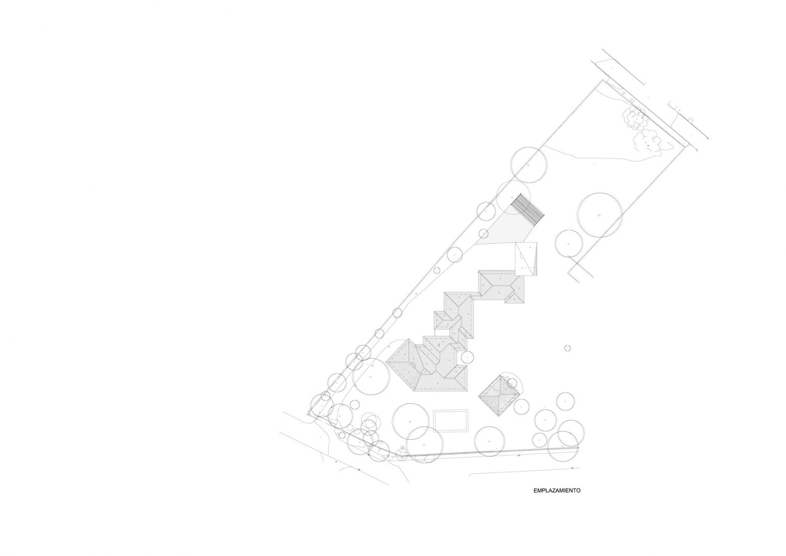 Plano de situación. Pabellón de invitados de Villa Magnolia, nuevo proyecto por El Muelle. Cortesía de El Muelle