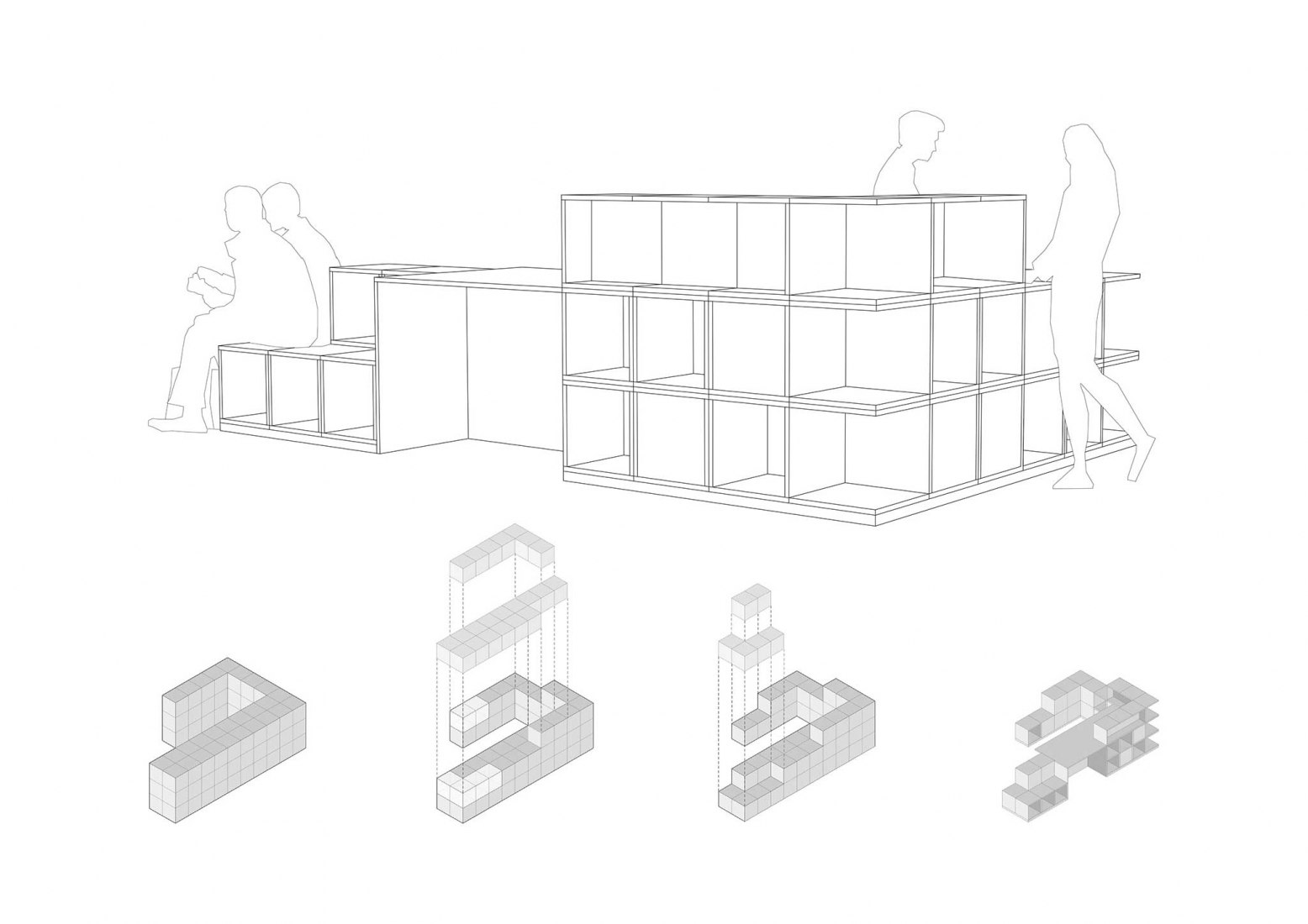Detalle mueble. Startup Hub in 22@ por Elastiko Architects.