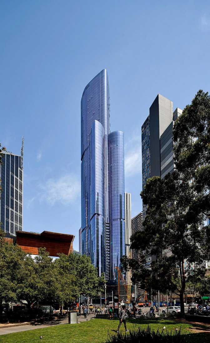 Aurora Melbourne Central, height: 270 m, floors: 84, in Melbourne, Australia by Elenberg Fraser Photograph by Peter Clarke Photograph