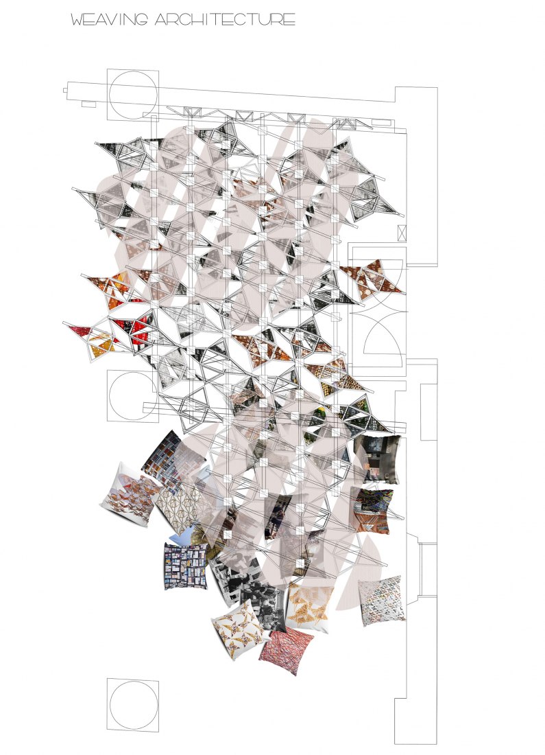 Floor plan. Weaving Architecture by EMBT at the Biennale Architettura di Venezia 2018
