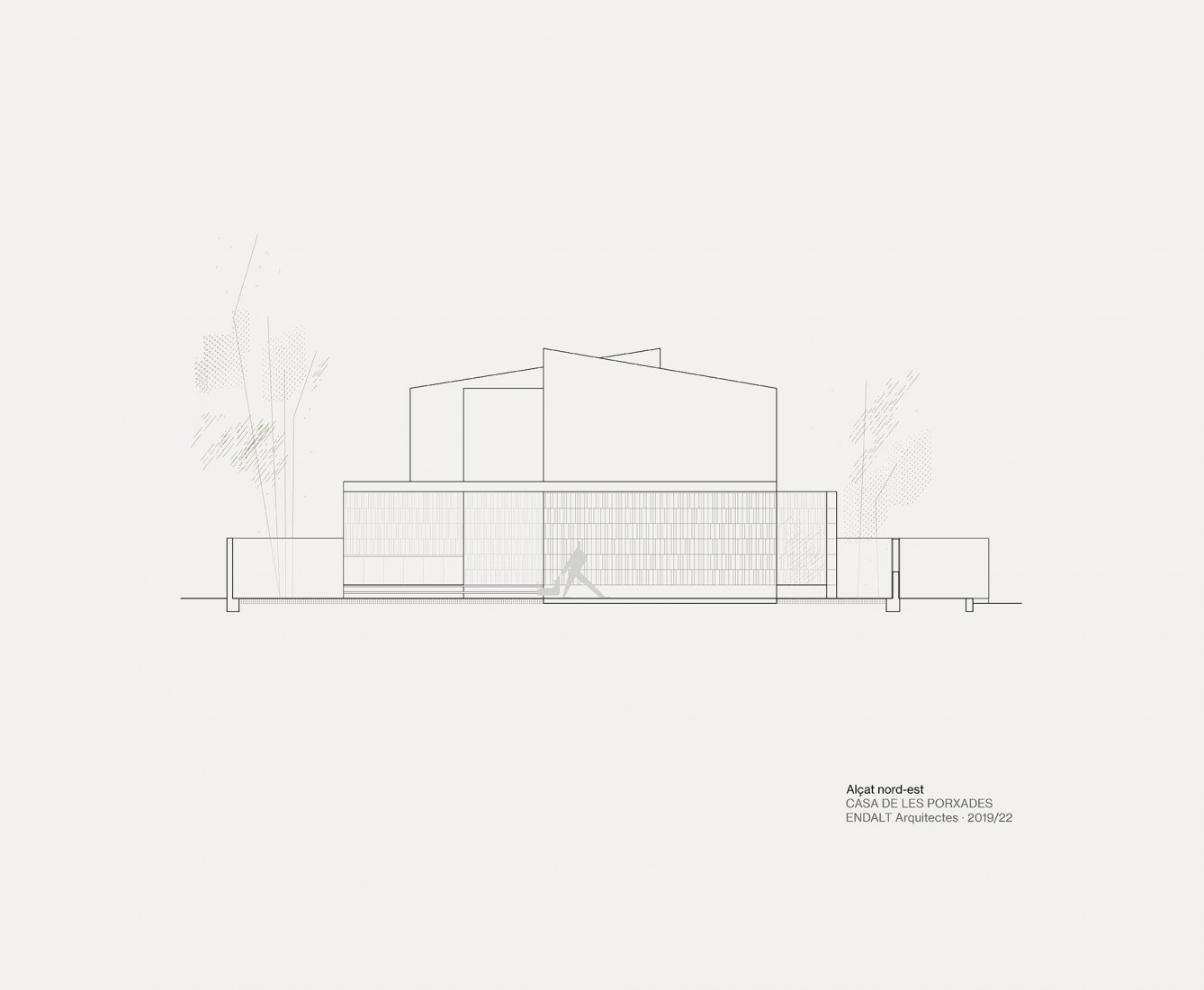 Elevation. Casa de les Porxades by ENDALT Arquitectes.
