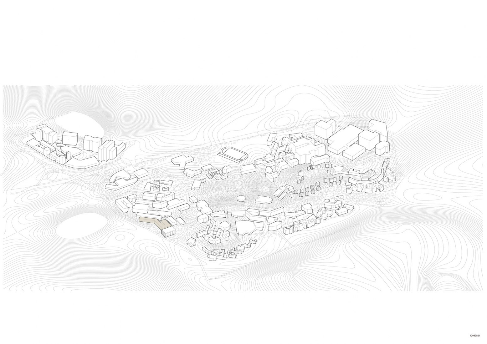 Plano de situación. Escuela de Arquitectura por Erik L’Heureux.