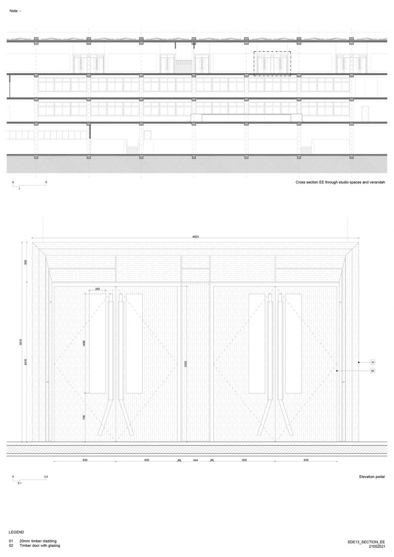 EE constructive section. School of Design and Environment by Erik L’Heureux.