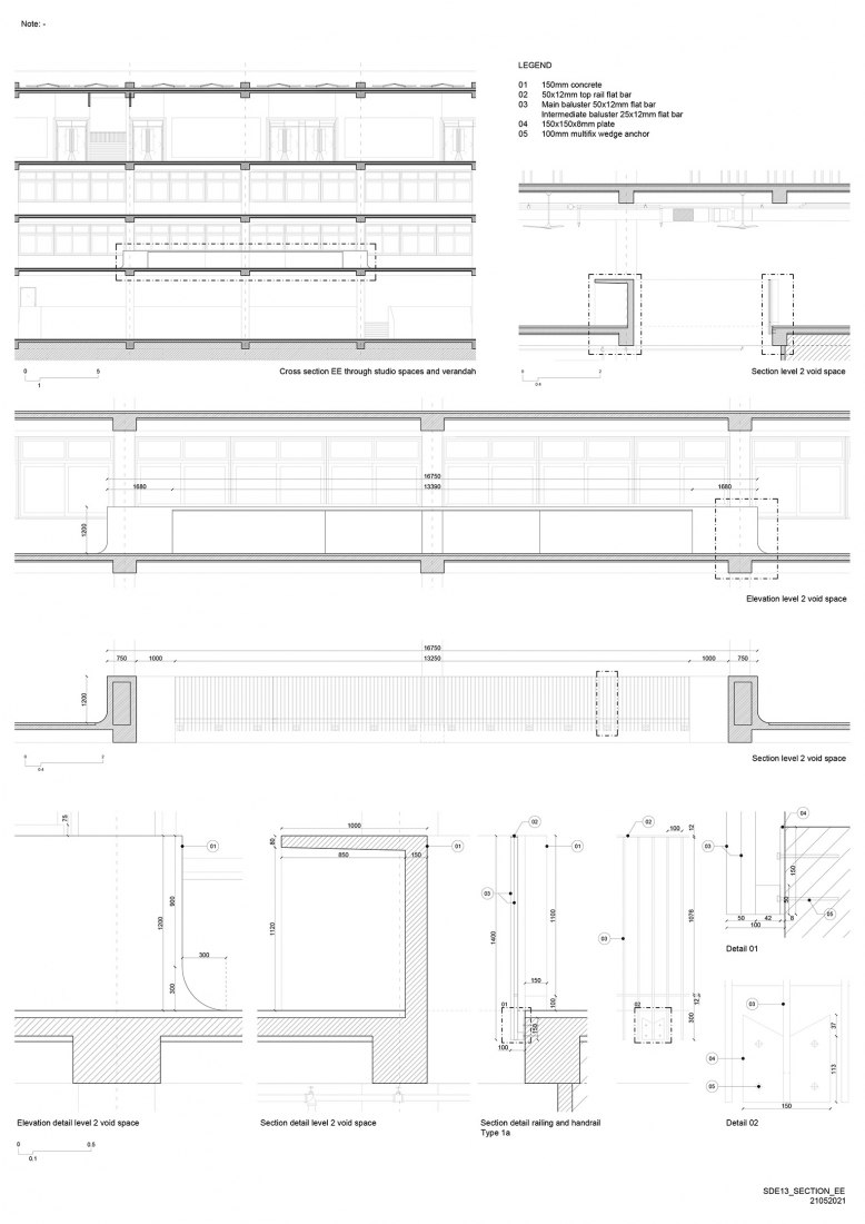 EE constructive section. School of Design and Environment by Erik L’Heureux.