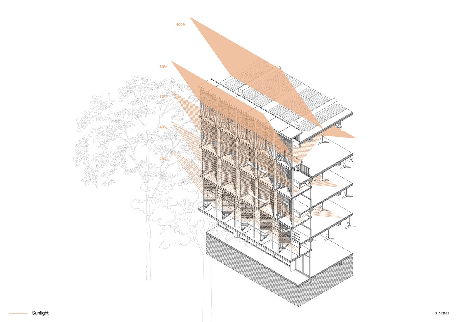 Diagrama. Escuela de Arquitectura por Erik L’Heureux.
