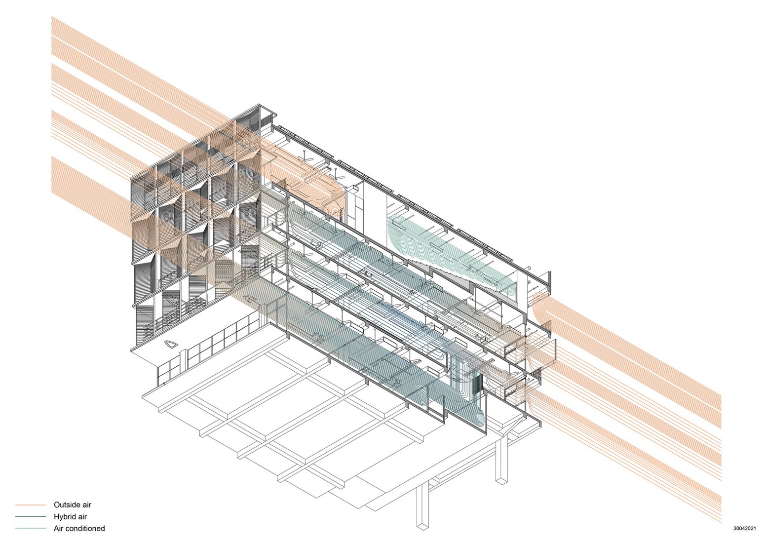 Diagrama. Escuela de Arquitectura por Erik L’Heureux.