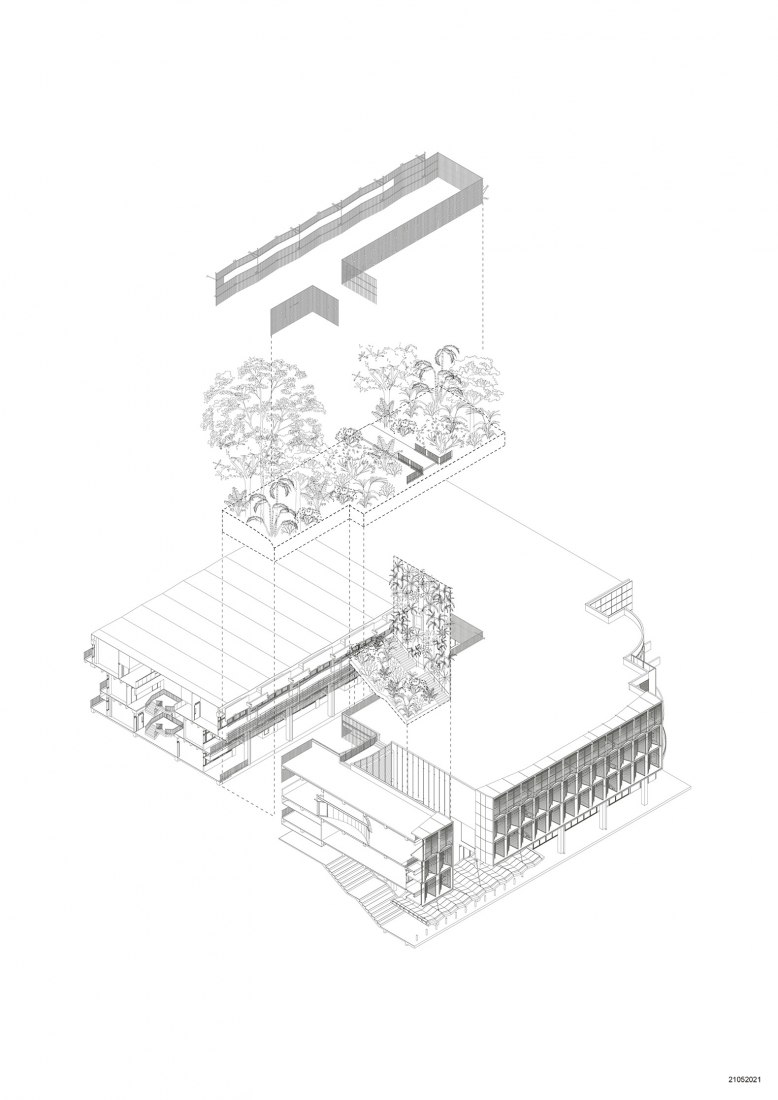 Diagrama. Escuela de Arquitectura por Erik L’Heureux.