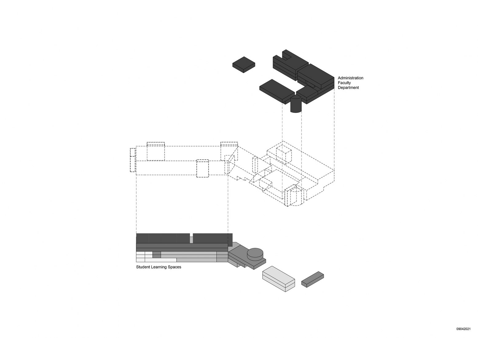 Diagrama. Escuela de Arquitectura por Erik L’Heureux.