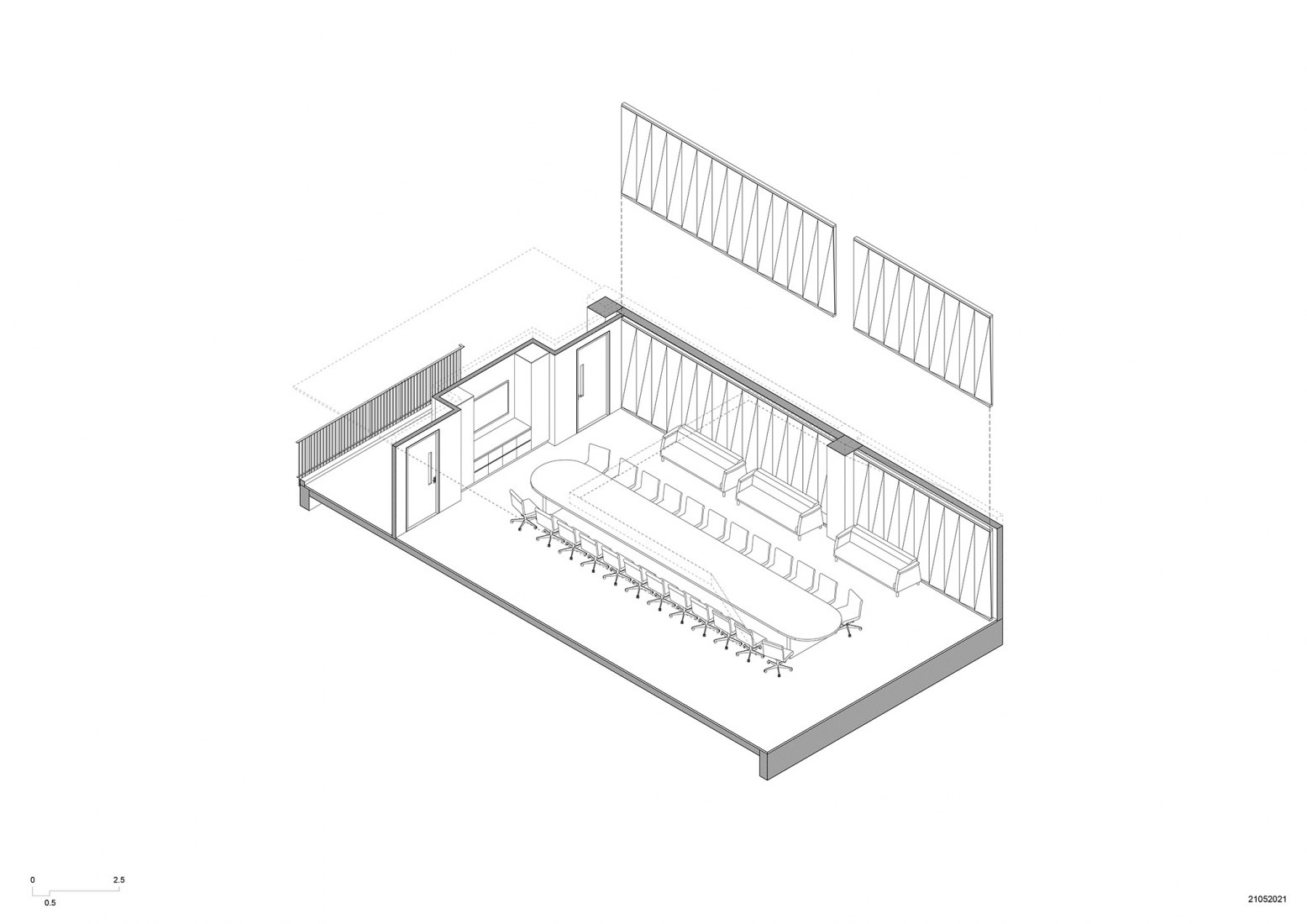 Diagrama diseño interior. Escuela de Arquitectura por Erik L’Heureux.