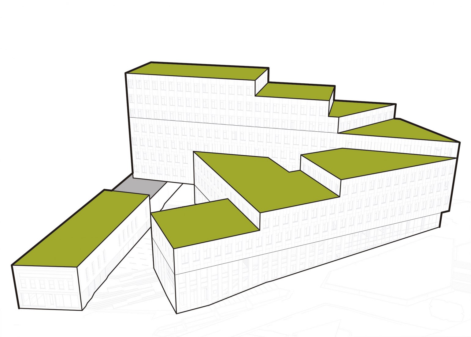 Diagram roof plan. Center for Developing Entrepreneurs by EskewDumezRipple and WOLF ACKERMAN.