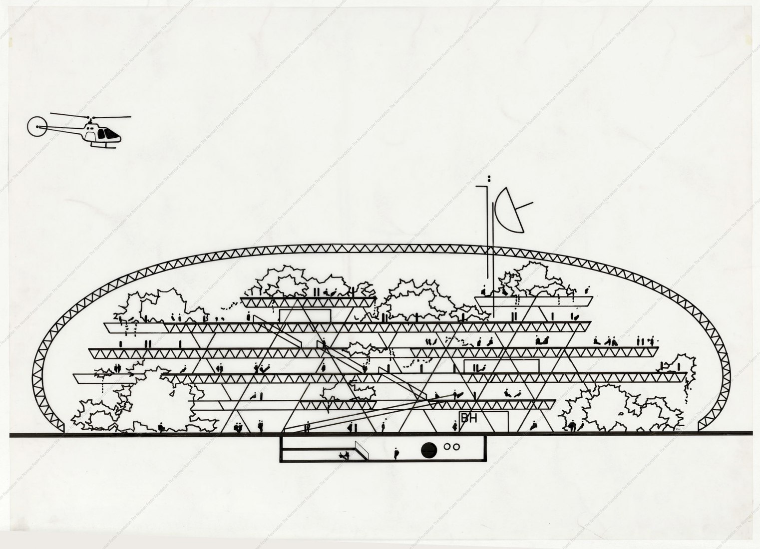 Climatroffice, 1971 by Fuller and Foster. Radical curiosity. In the orbit of Buckminster Fuller. Courtesy of Espacio Fundación Telefónica