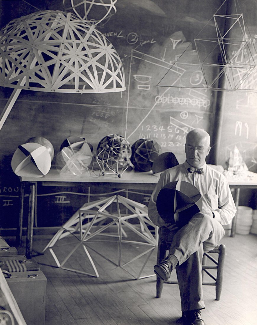 Buckminster Fuller at BMC, Hazel Larsen Archer. Radical curiosity. In the orbit of Buckminster Fuller. Courtesy of Espacio Fundación Telefónica