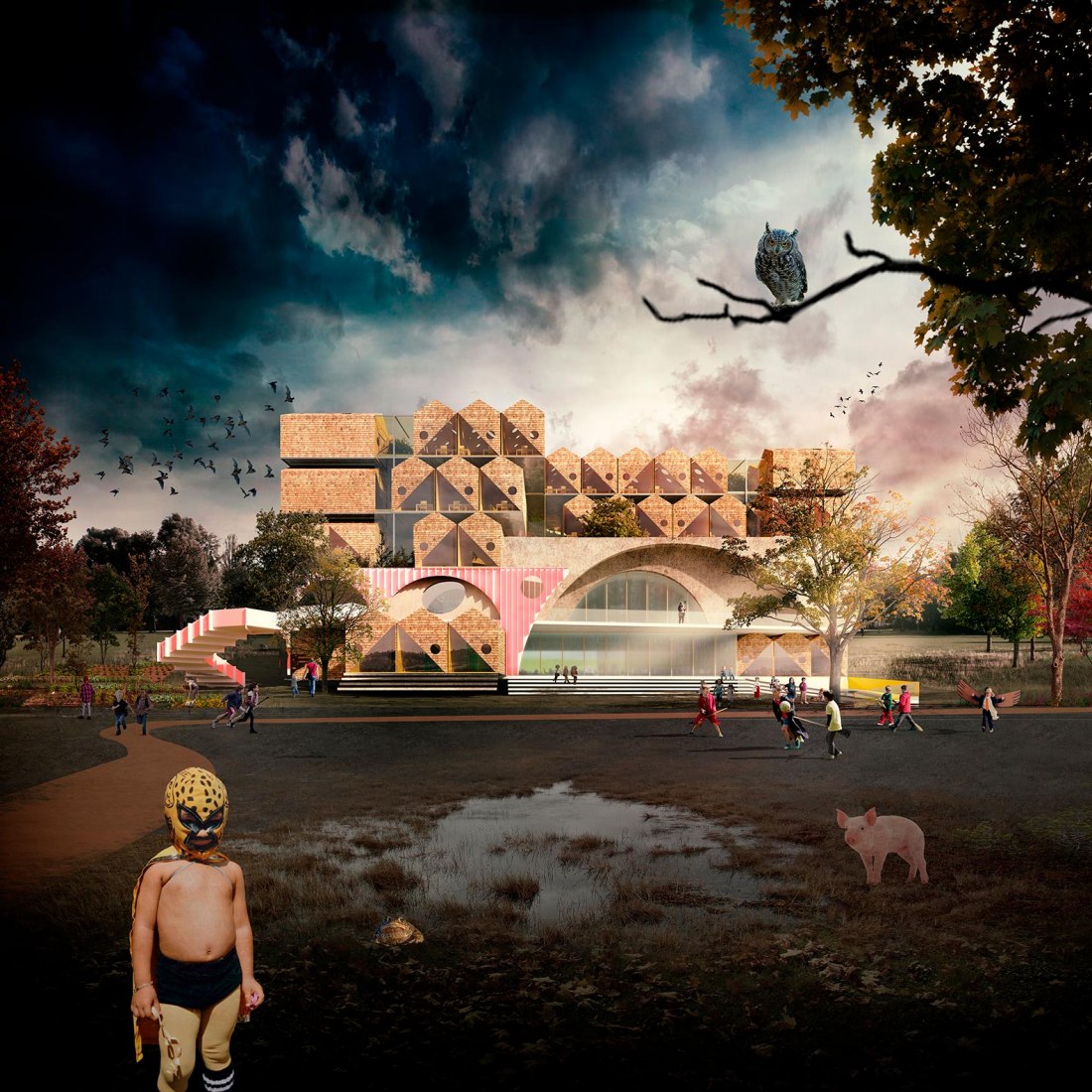 Andrés Jaque, Office for political innovation. Reggio School el encinar de los Reyes. Radical curiosity. In the orbit of Buckminster Fuller. Courtesy of Espacio Fundación Telefónica