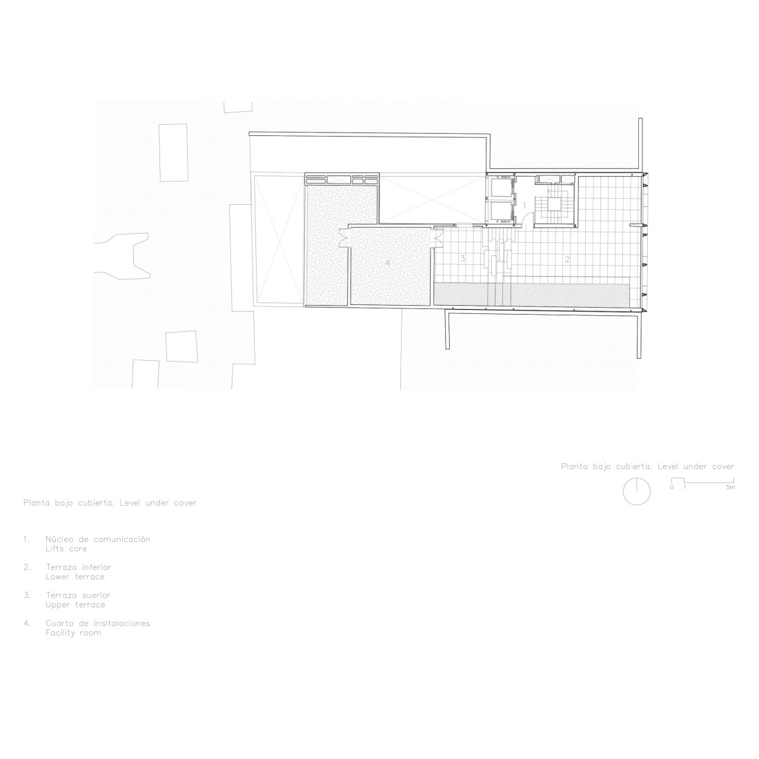 Under roof floor plan. Building transformation in Amador de los Ríos by Estudio Lamela.