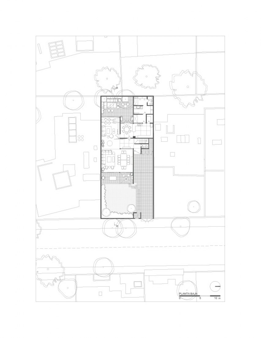 Ground floor plan. "Casa Quijote" by Estudio Mero.