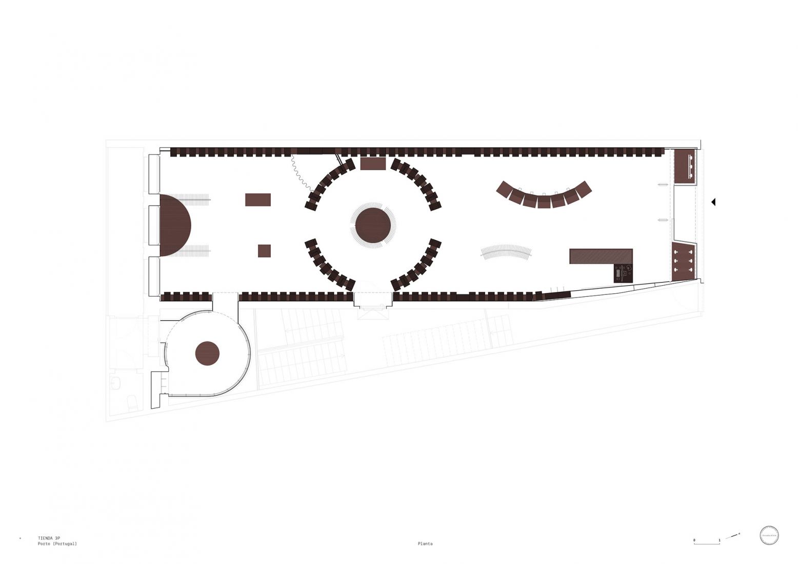Floor plan. 3P Store by Estudio Além.