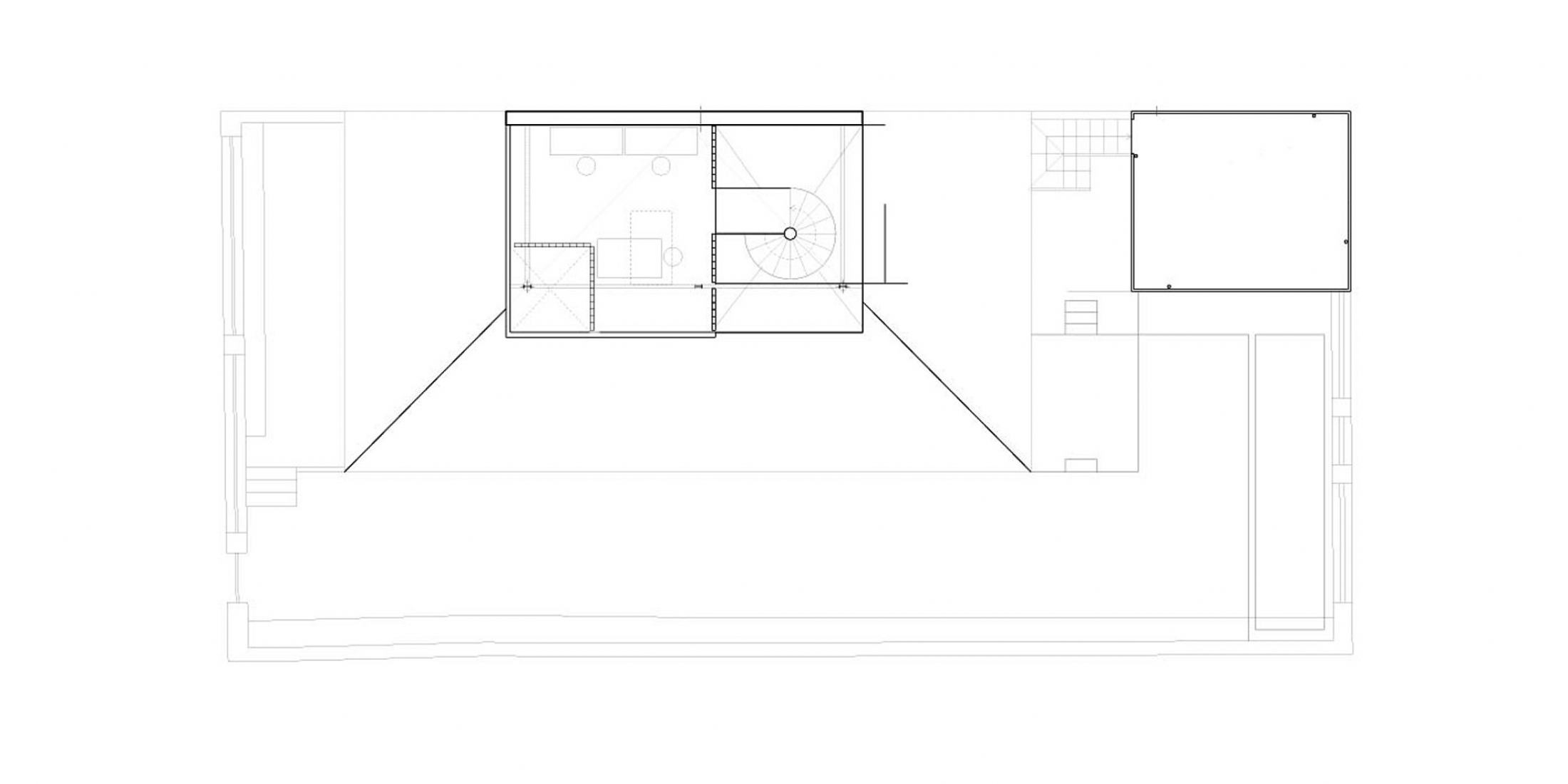 Planta altillo del proyecto. Casa Rubens por EstudioReciente. 