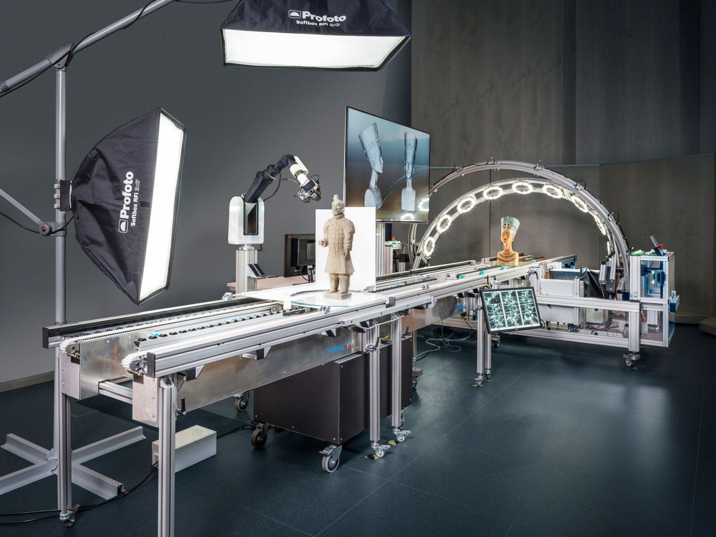Investigación. CultLab3D: tecnología de escaneo automático para digitalización 3D. Alemania, Darmstadt. Fotografía de Fraunhofer IGD