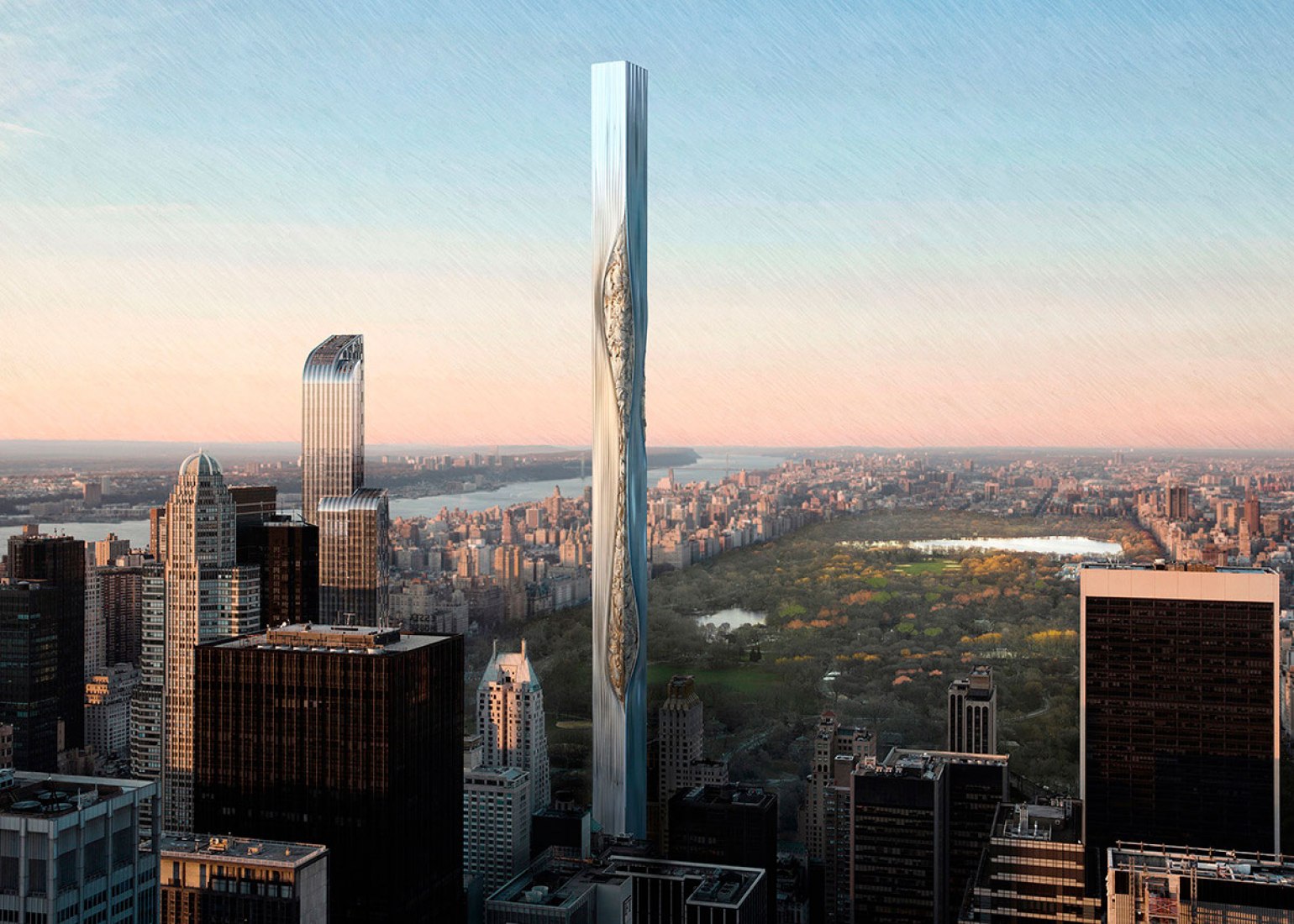 Flexible Materials Skyscraper - honorable mention. By.- Fu Hao, Zhang Yunlong, Yang Ge.